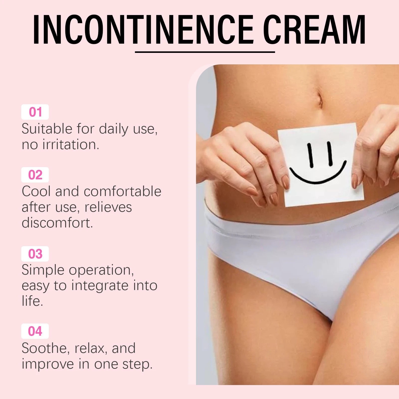 Women Incontinence Cream Active Control Anti-Leak Soothing Protection Daily Care