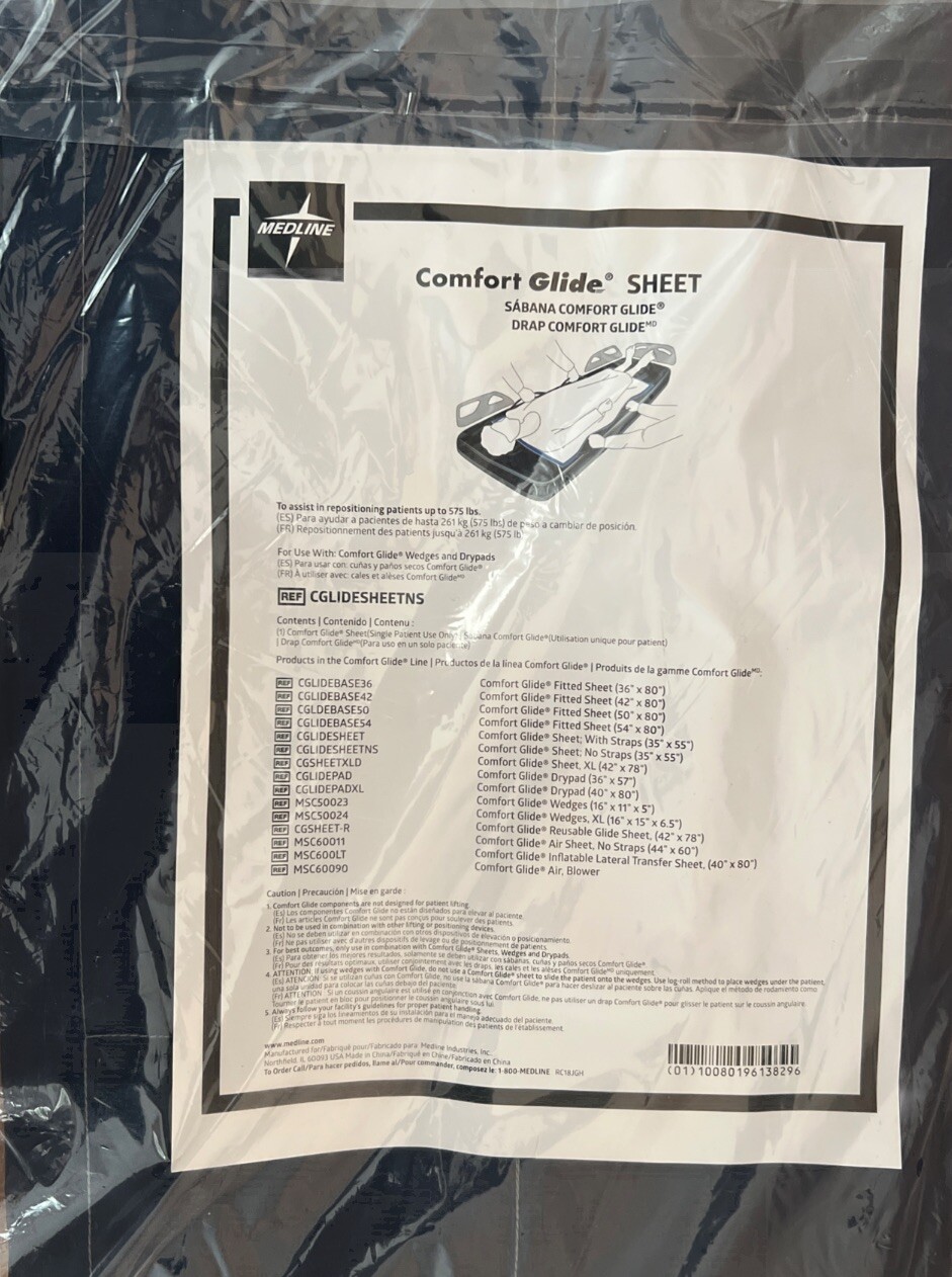Medline Comfort Glide Sheet : No Straps (35” X 55”)