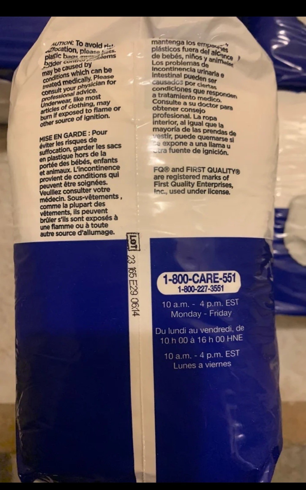 Lot of 72 ProCare Protective Underwear Adult Diapers Large Size 44″ To 58″