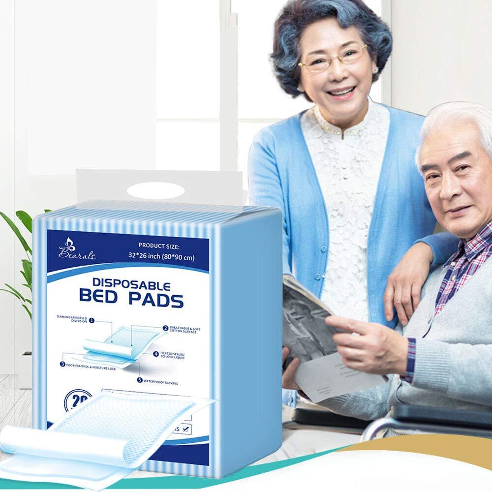 Extra Large Disposable Bed Incontinence Pads 32”x36” 20 Counts Leak-Proof Dis…