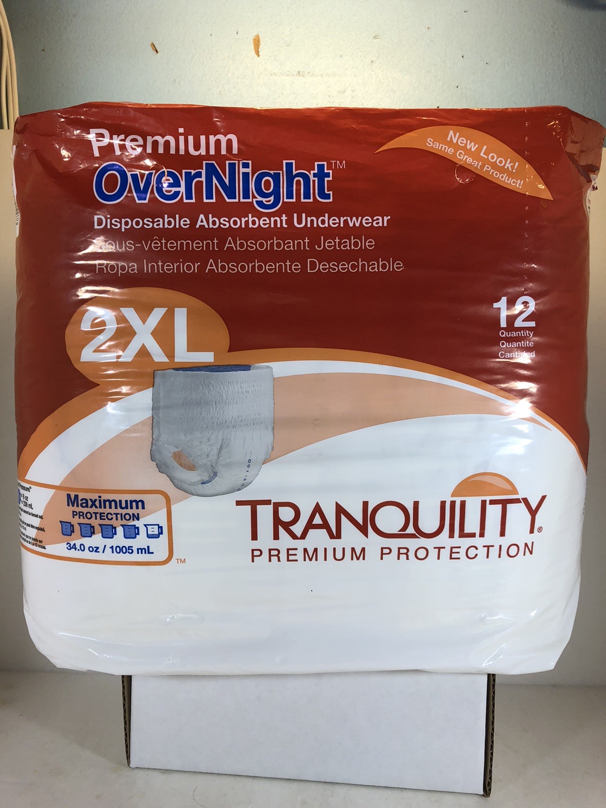 Tranquility 2XL Premium Overnight Disposable Underwear 12pk