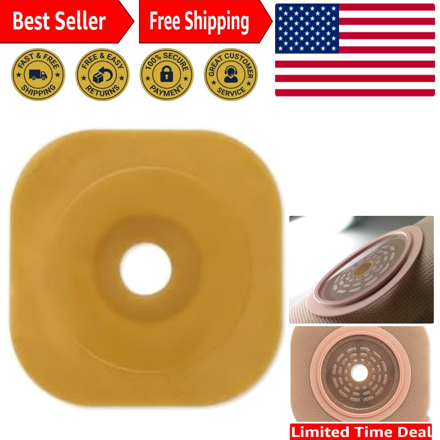 FlexWear Skin Barrier, Floating Flange, 2 3/4″ Size – 5 Pack Available