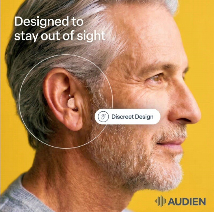 Audien Atom Air OTC Hearing Aids Pair Invisible Rechargeable New Sealed
