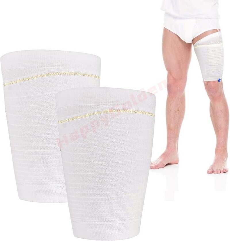 2x Catheter Leg Bag Holder Fabric Sleeves Urine Foley Urinary Drainage Bag Strap
