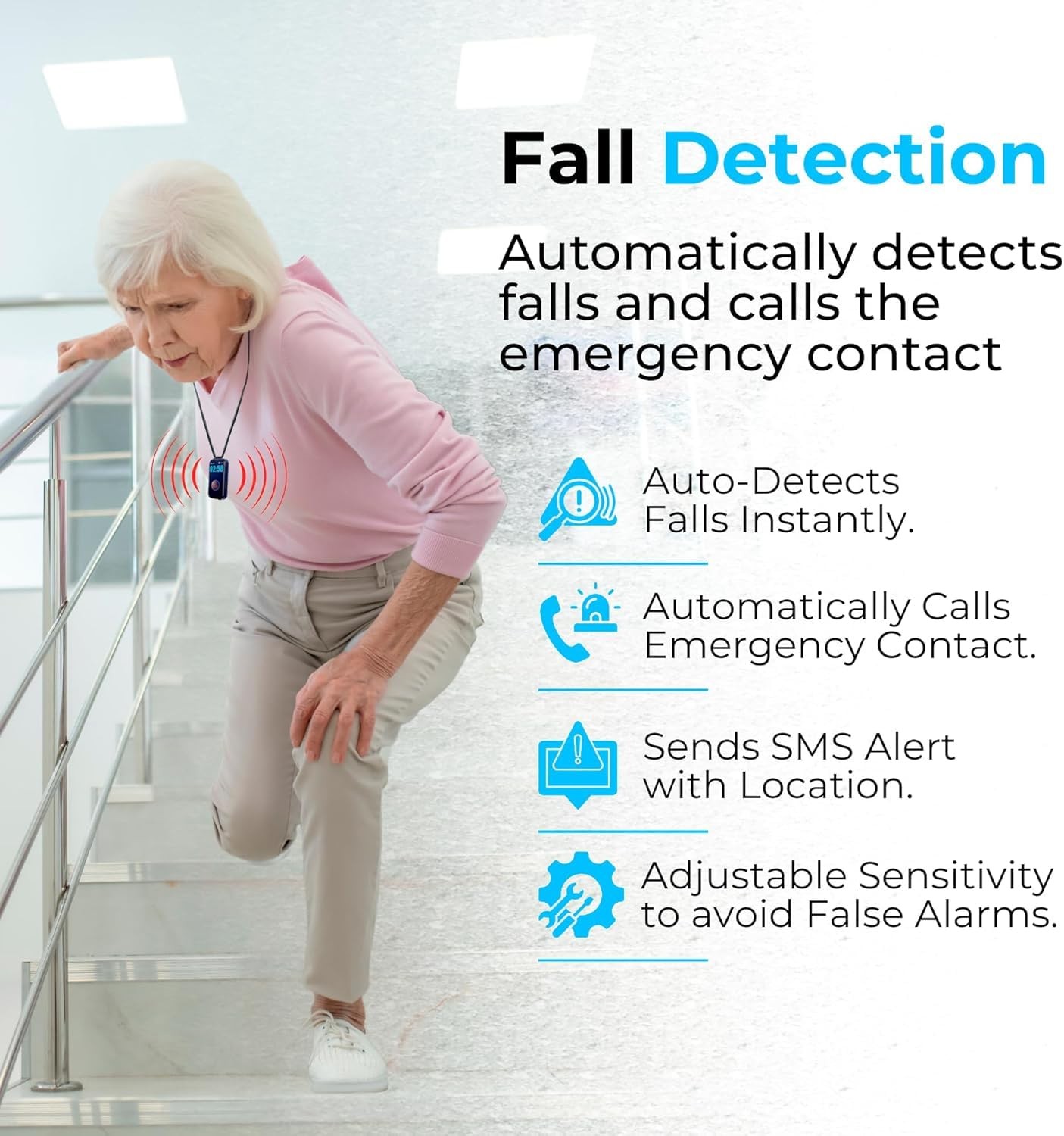 New 2026 Fall Alert Device, Medical Alert Pendant with for Seniors, SOS Call,…