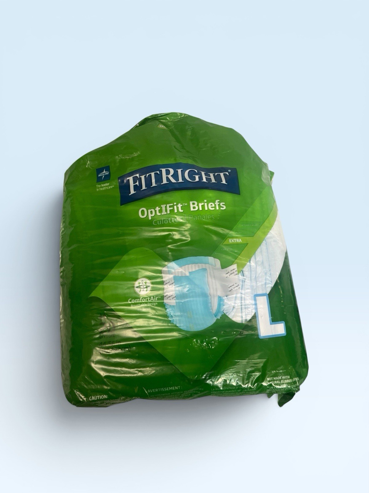 Medline FitRight Large, Adult Briefs – 20 Count, 17 In Package