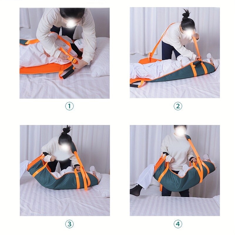 Patient Transfer Sling Paralysis Support Aid Pad Nursing Moving Mattress Handles