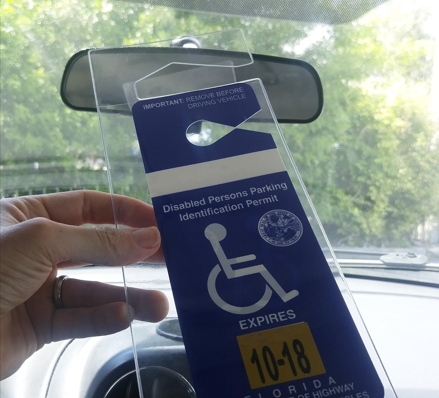 2 Pack Clear Handicap Parking Placard Holder – Durable Permit Cover for Vehicles