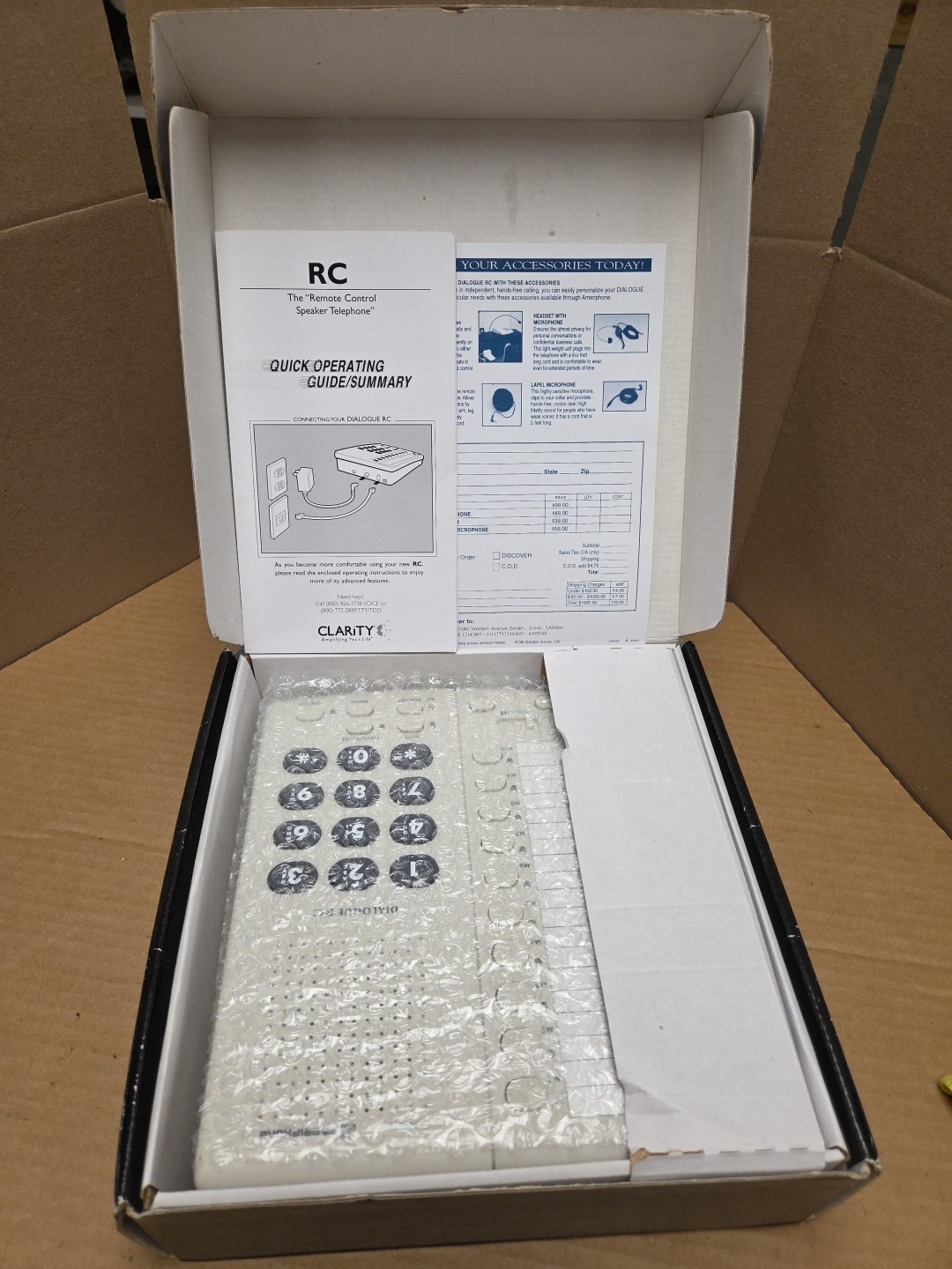 Ameriphone Dialogue RC-200 Hearing Impaired Telephone Base Unit *SEE PICS