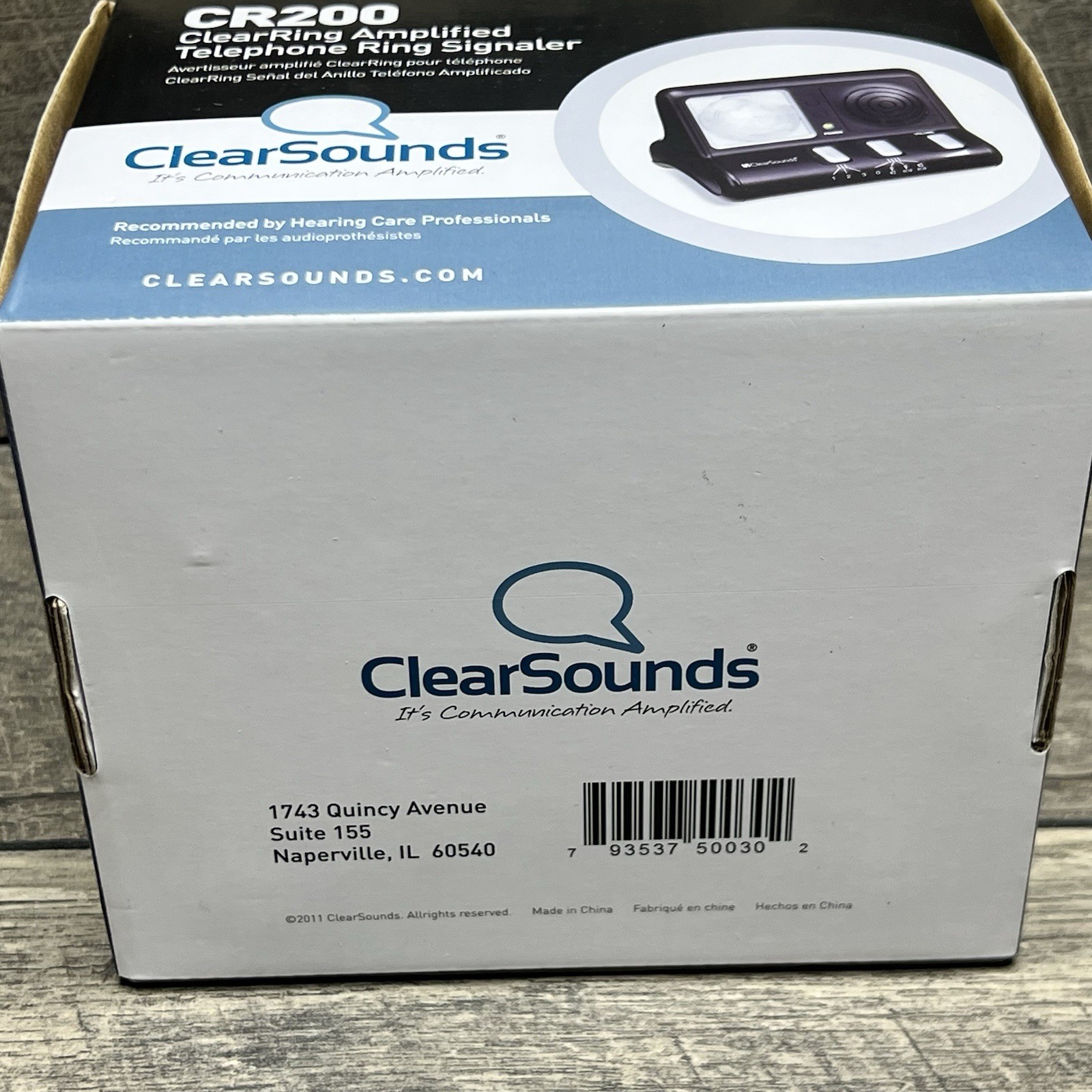 ClearSounds ClearRing Amplified Telephone Ring Signaler CR200 – NEW