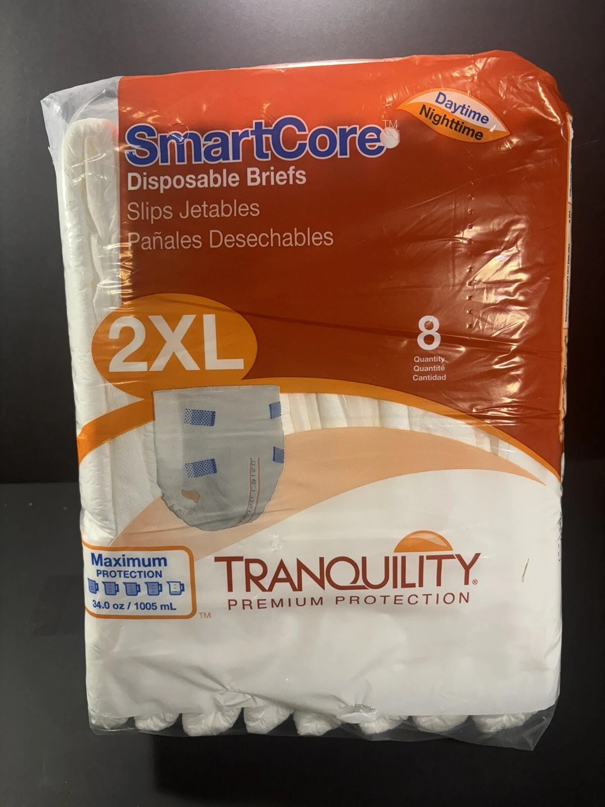 SmartCore Tranquility Disposable Briefs 2XL 8 COUNT