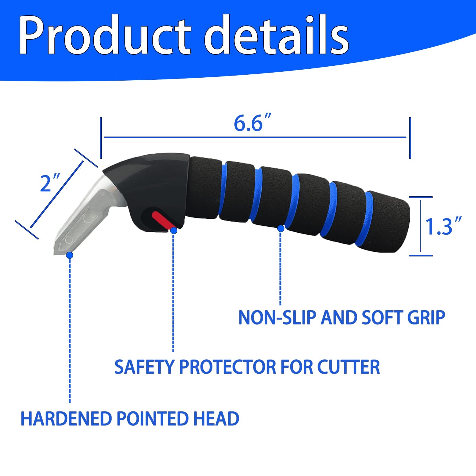 KOUNATSURI 2Pack Car Door Handle for Elderly Assist Support Blue