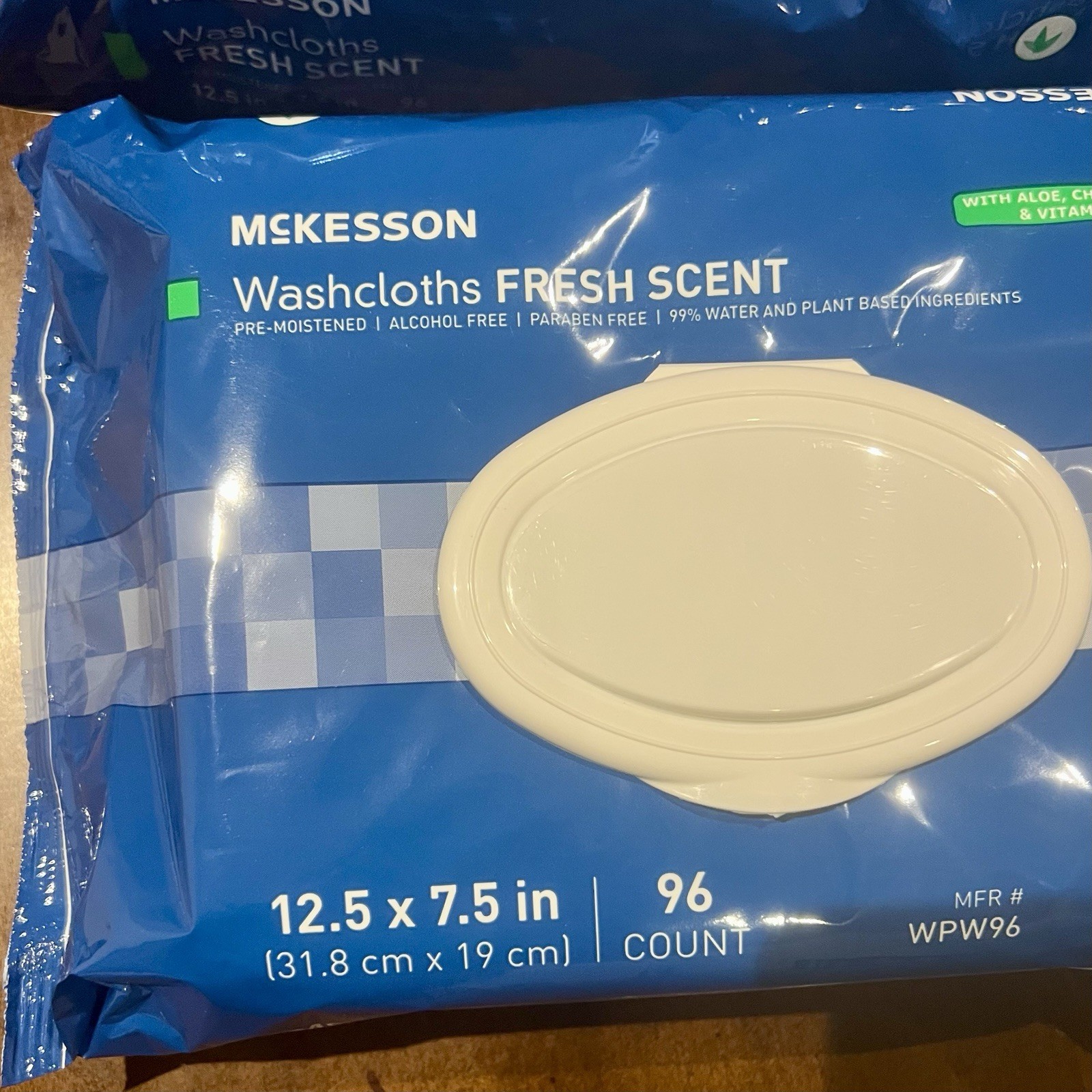 McKesson Best Washcloth Disposable Wipes for Adults 2 Pack 96 Count Per Pack New