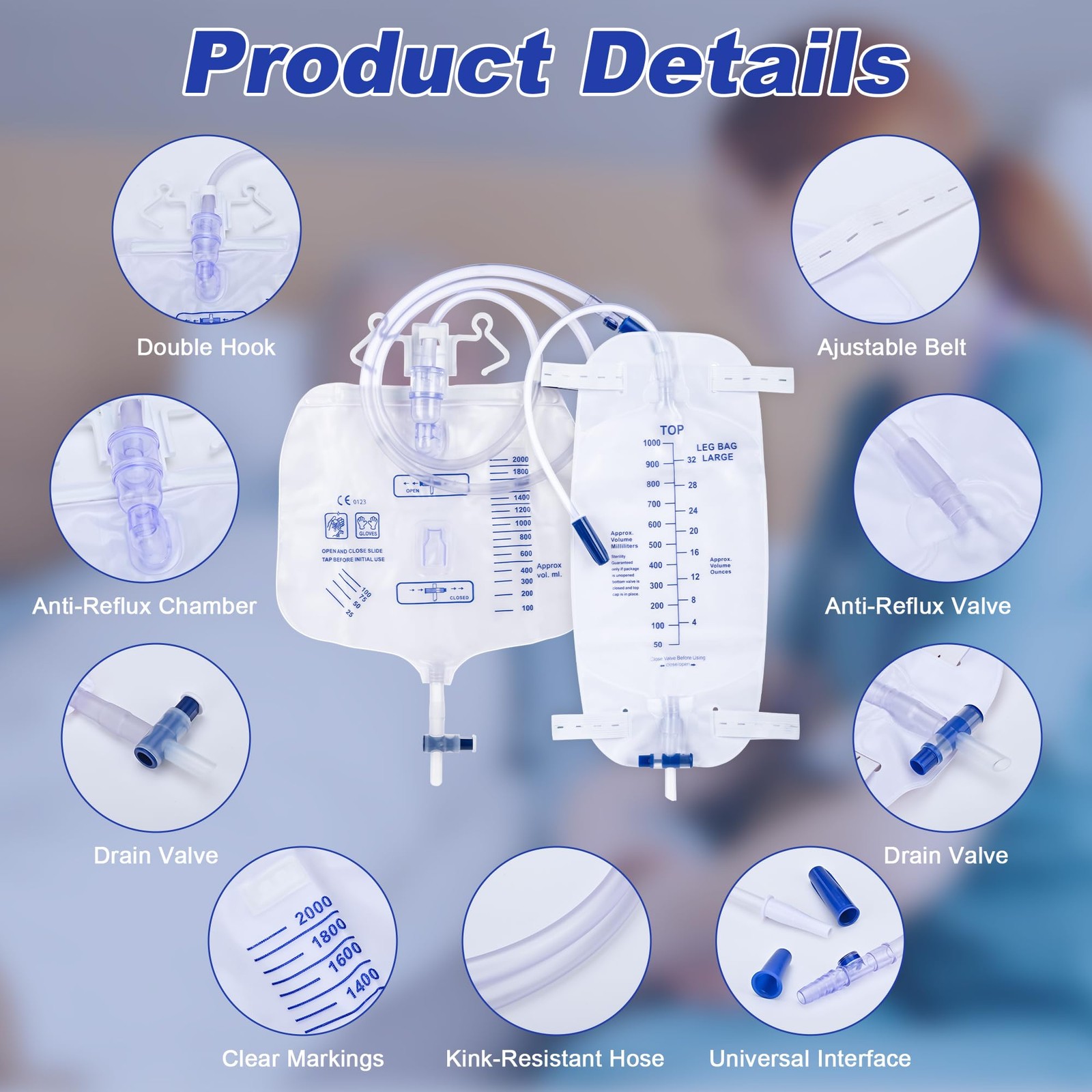 External Condom Catheter for Men Kit, 24 Soft Latex, 6 Catheter Stabilization…