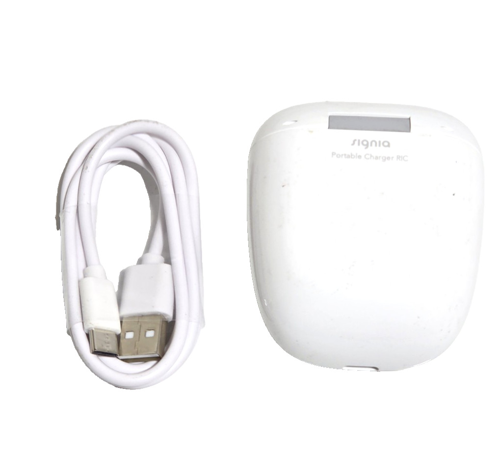 GENUINE Signia Pure Portable Charger RIC with USB Charging Cable W/USB CABLE .