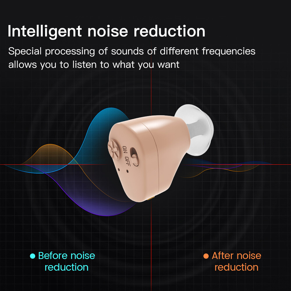 1Pcs Hearing Aid USB Rechargeable Digital Amplifier Deafness Sound Amplifier