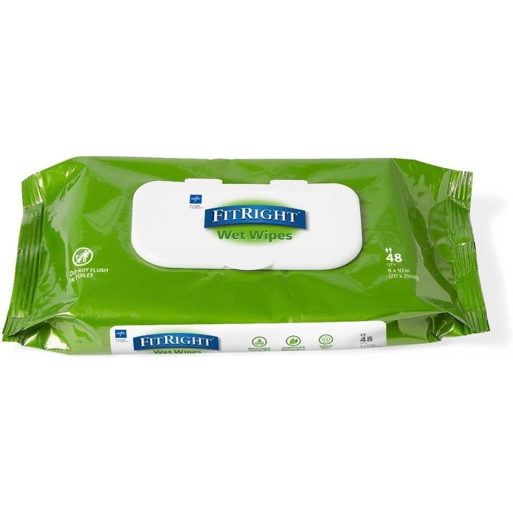 Personal Cleansing Cloth Wipes Scented 48 Count 8×10 Inch Large Adult