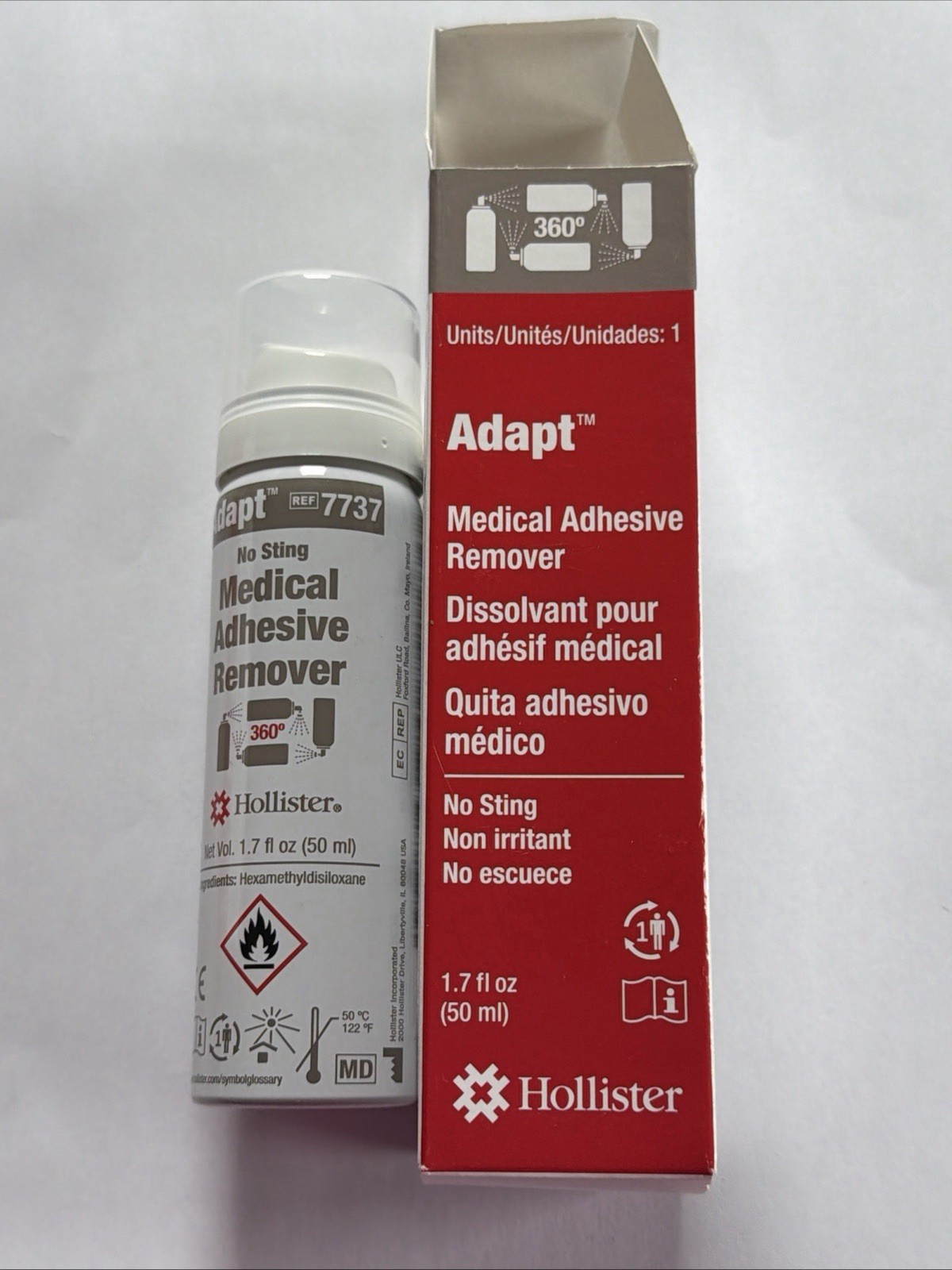Hollister 7737 Adapt Medical Adhesive Remover Spray, 1.7 oz.