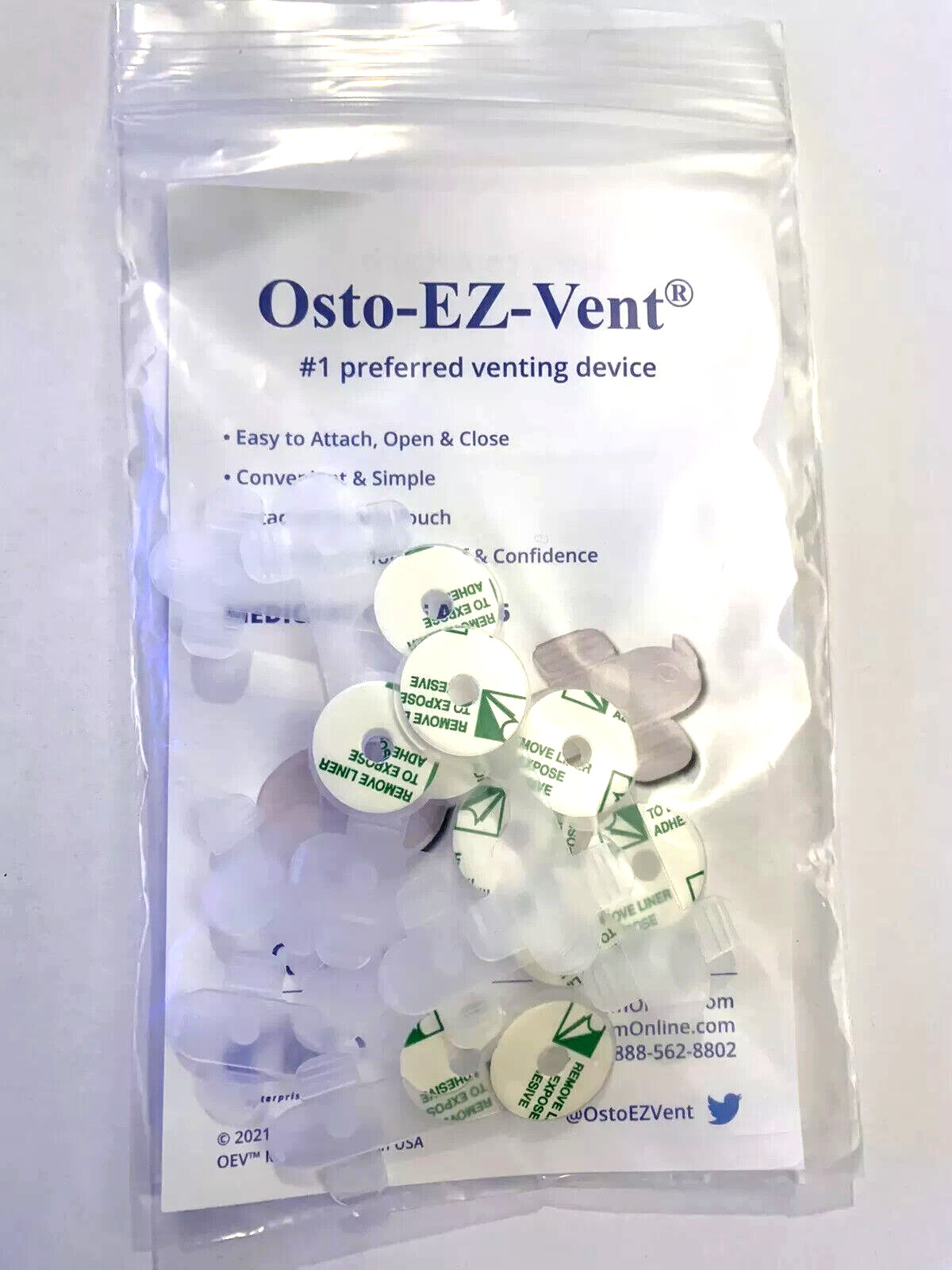 1 Pk Osto EZ Vent #A4366 Ostomy Pouch Venting System, Pack of 10 by KEM