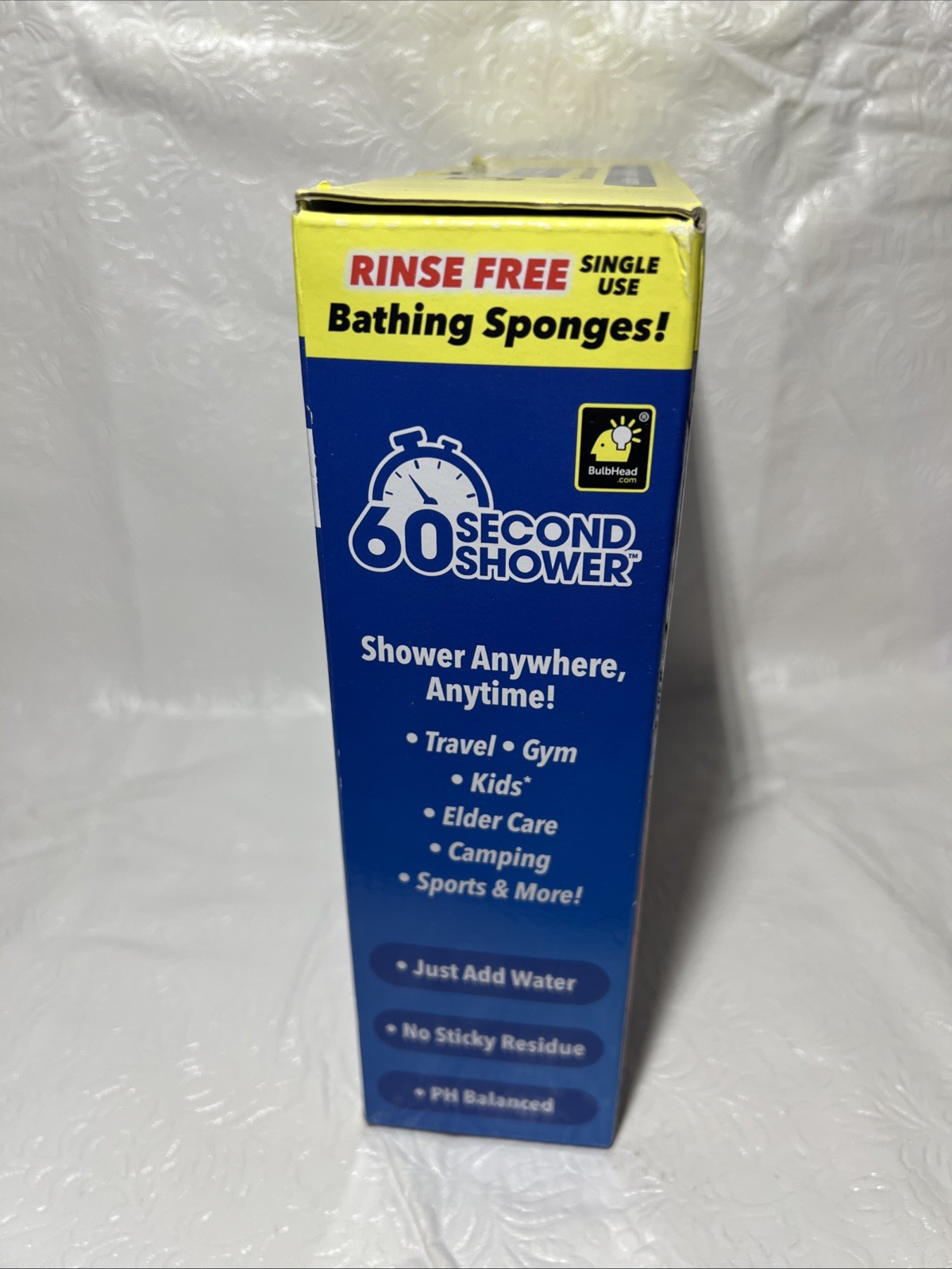 60 Second Shower Rinse Free 25 Single Use Bathing Sponges New