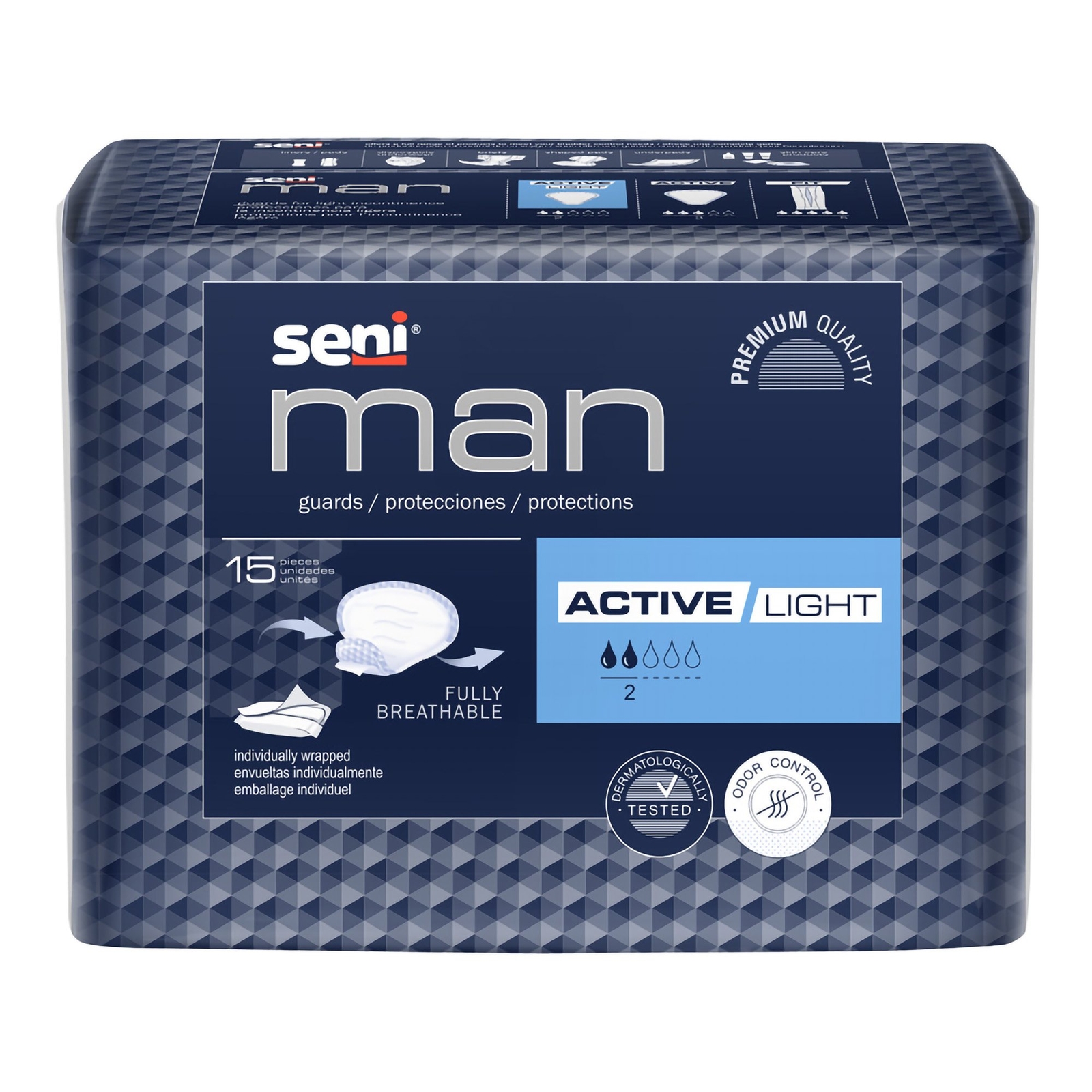 Seni Incontinent Pad 7-1/2 X 9-3/10 Inch Cup Shape 15 Ct