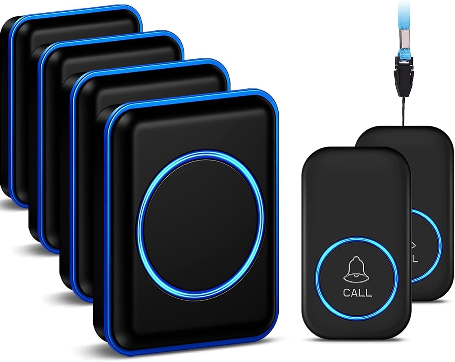 FullHouse Caregiver Pager Wireless Emergency Call Button For Elderly | 1000+ Fee