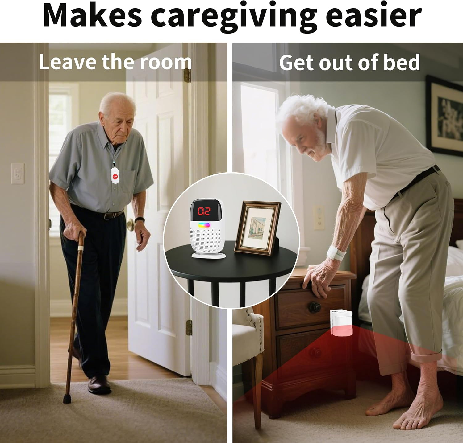 Upgraded Version Bed Sensor Alarm and Fall Prevention for Elderly/Dementia