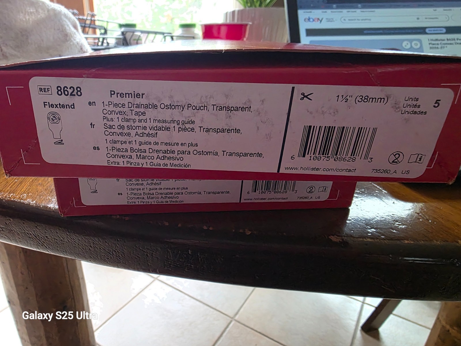 1 Box Hollister 8628 Premier Flextend 1-Piece Convex Drainable Pouch 38mm