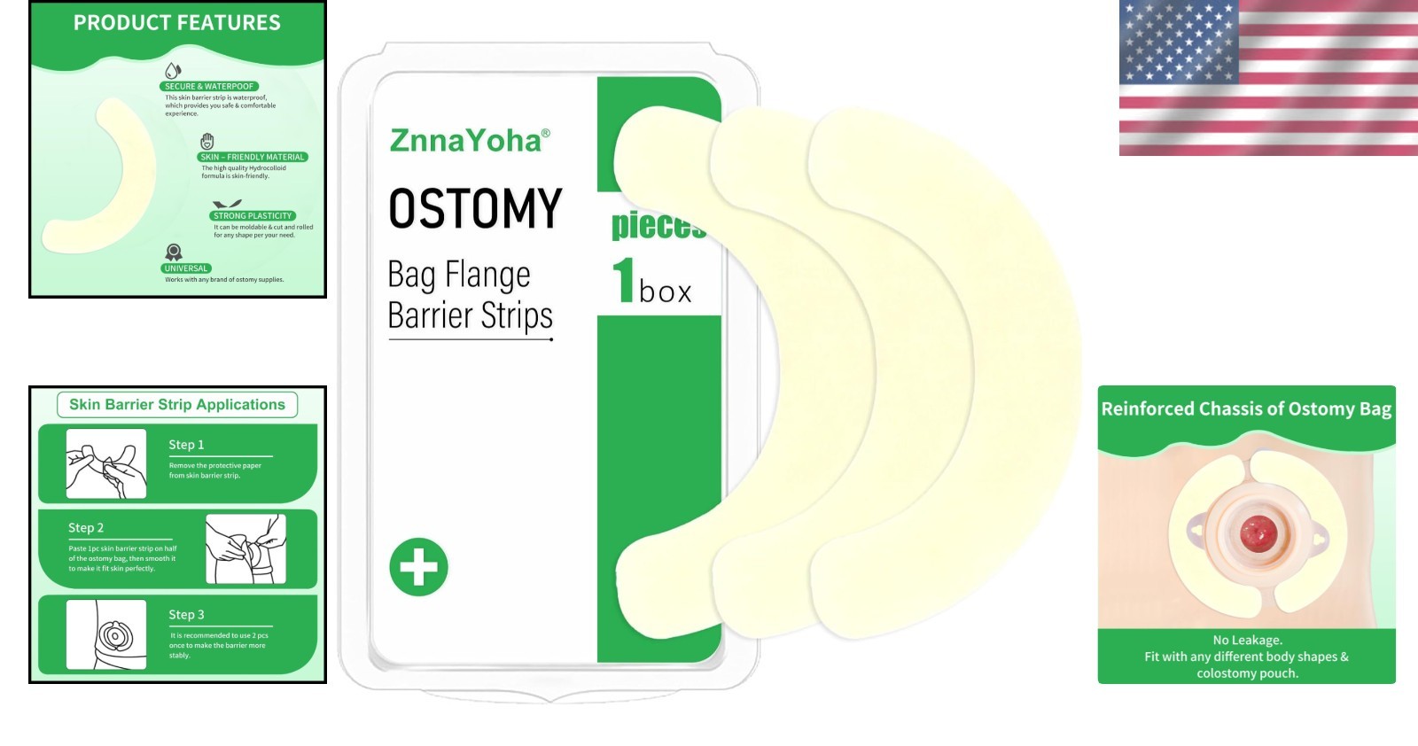 Easy Apply 20 PCS Hydrocolloid Stoma Barrier Strips for Comfort and Confidence