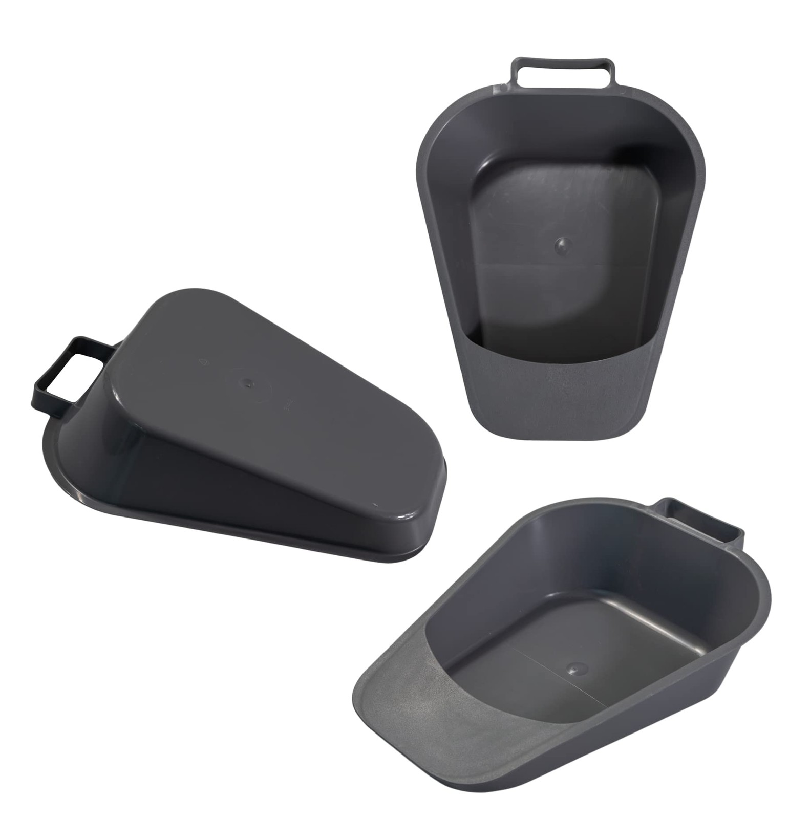 Vakly Fracture Bedpan – Portable Easy-Clean Plastic Bed Pan with Built-in Han…