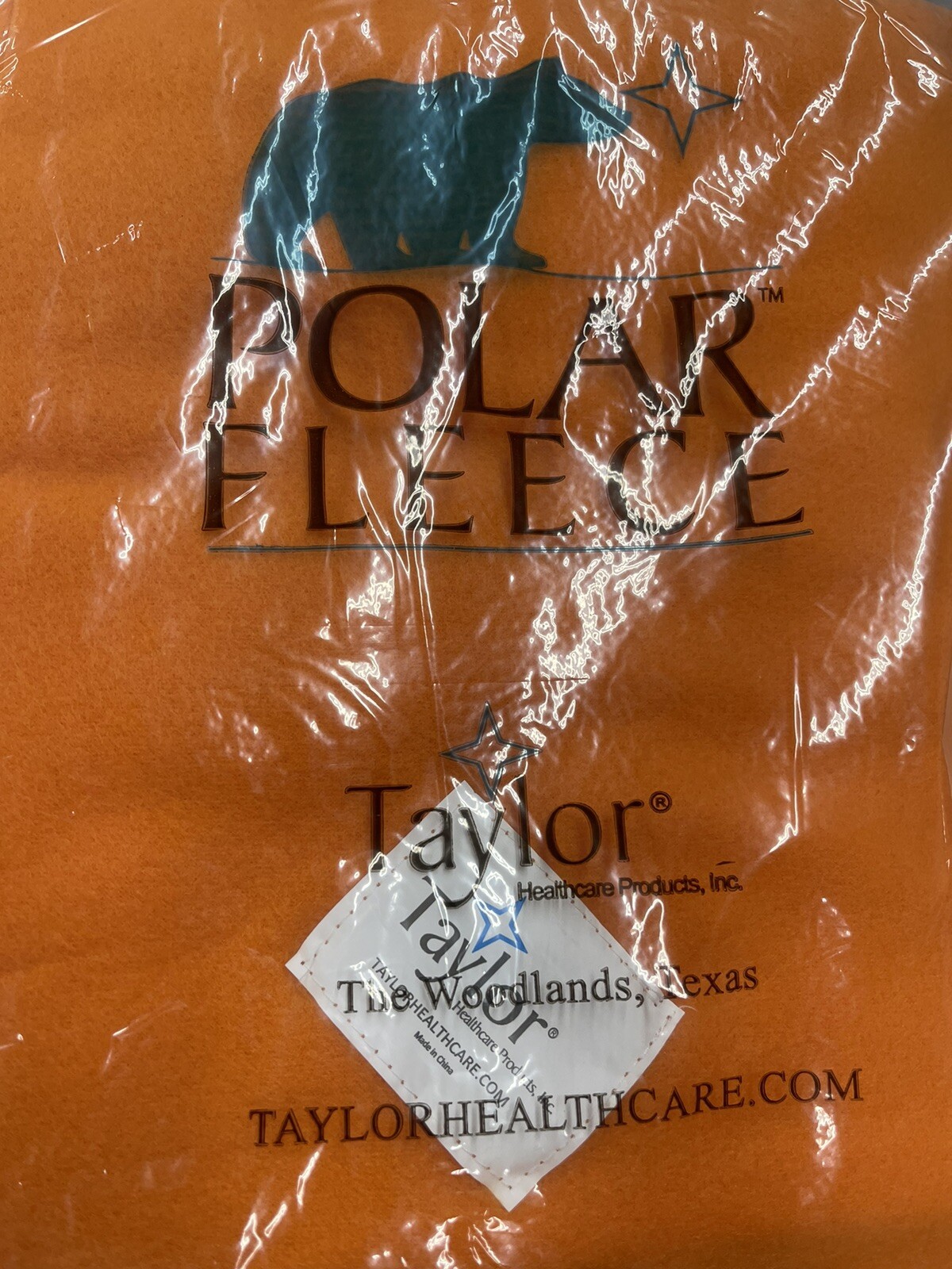 10 Pack Taylor Healthcare Medical Patient Polar Fleece Blankets 50”x80” Orange