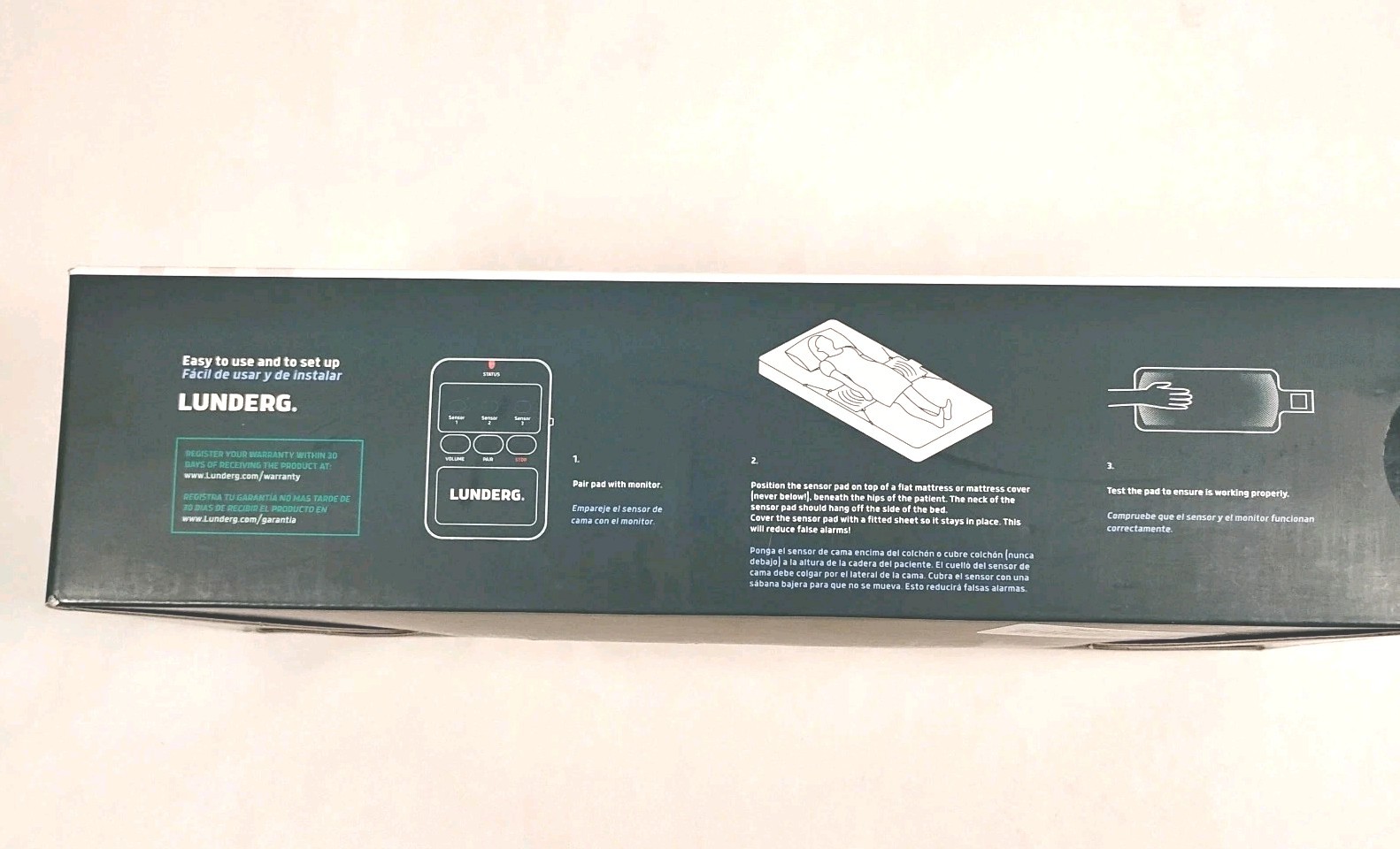 New Early Alert Bed Alarm System With Wireless Sensor Pad and Monitor Lunderg