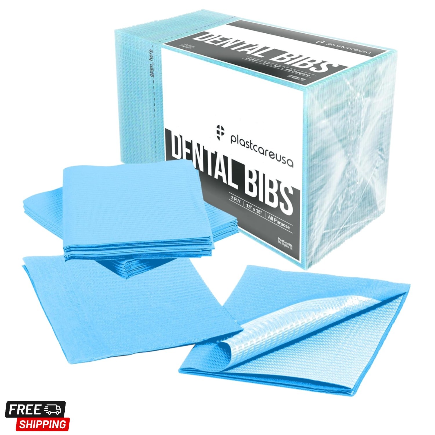 Disposable Dental Bibs 13″x18″ – 3 Ply Waterproof Tattoo Bib Sheet for Patien…