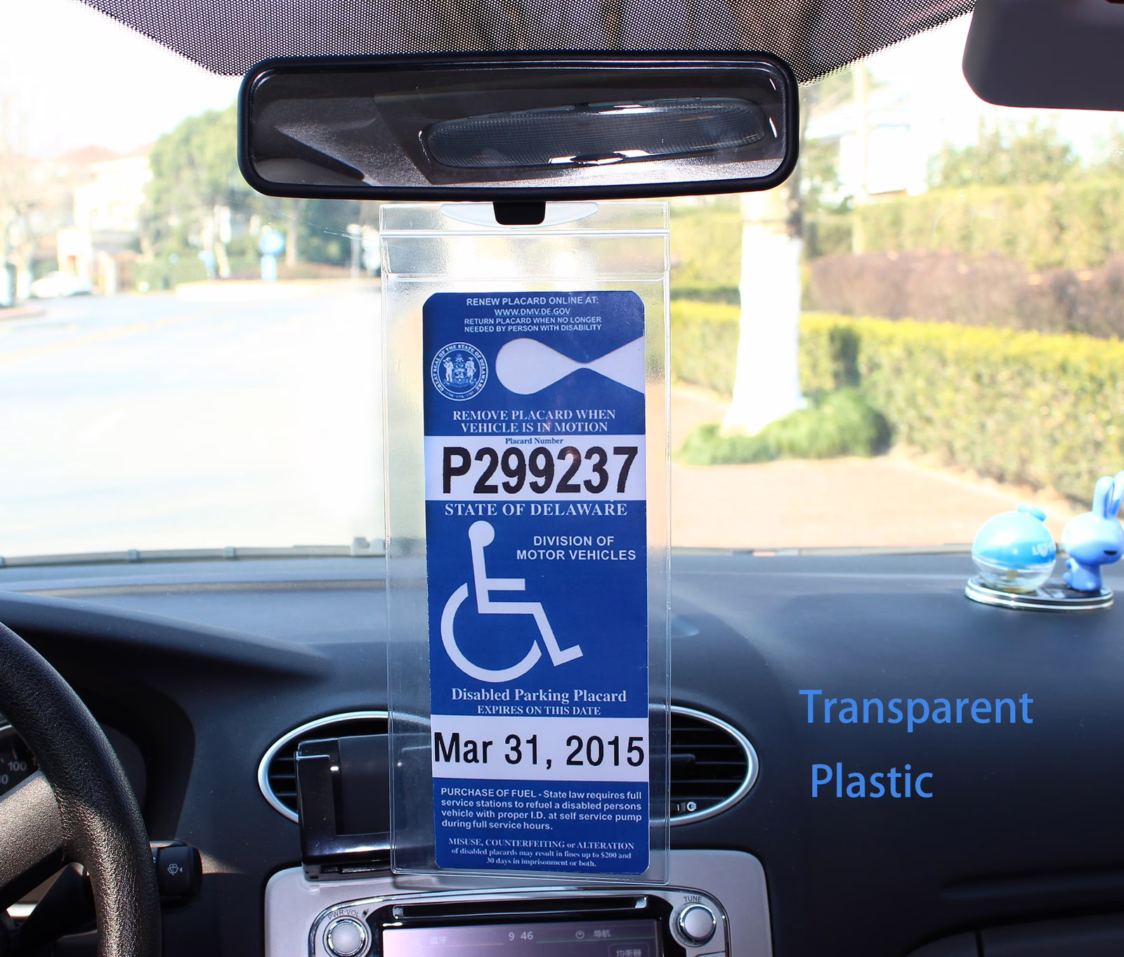 3 PCS Handicap Placard Holder – Disabled Parking Placard Protector Sleeve with L