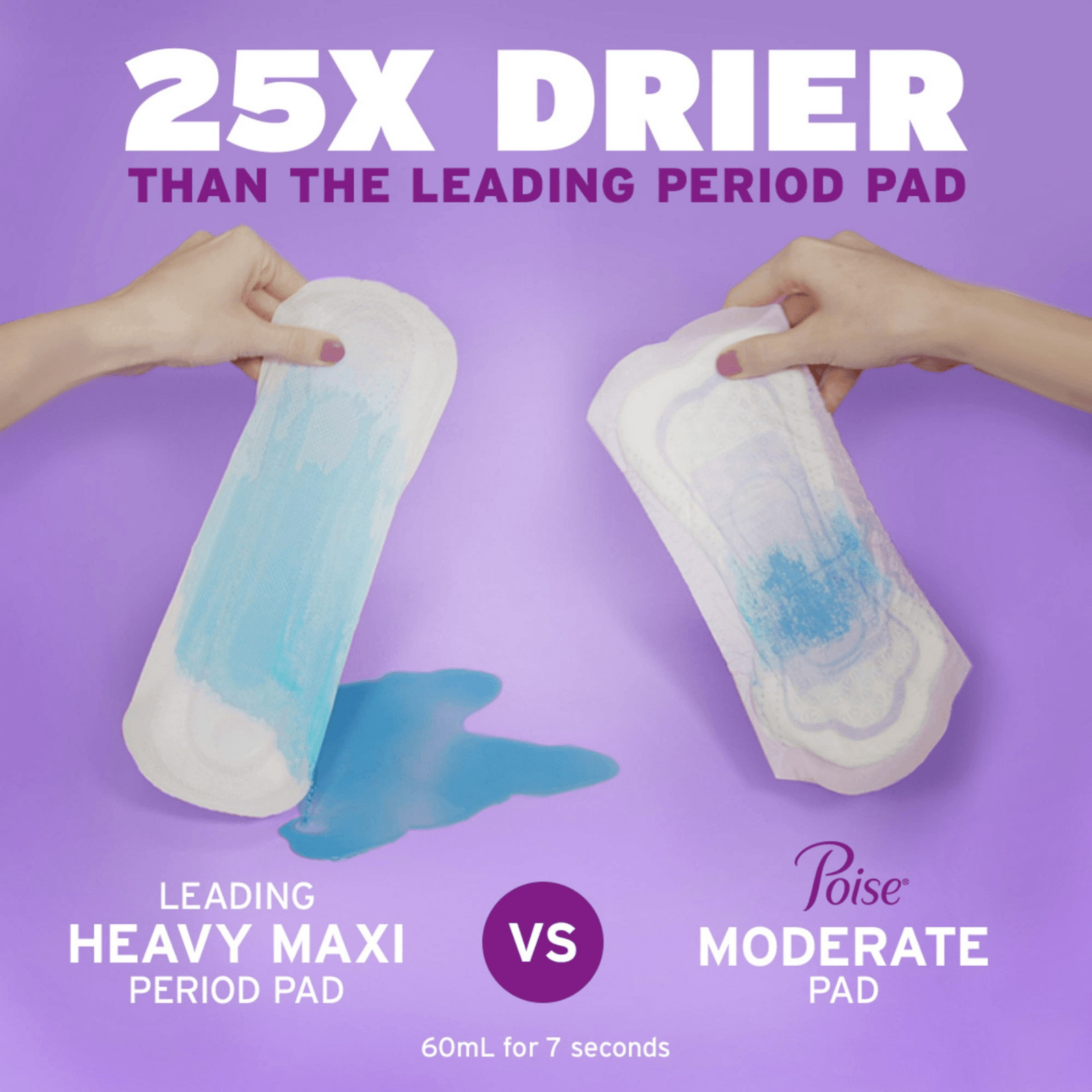 Poise Incontinence Pads for Women 6 Drop Ultimate Absorbency Regular Length, 52