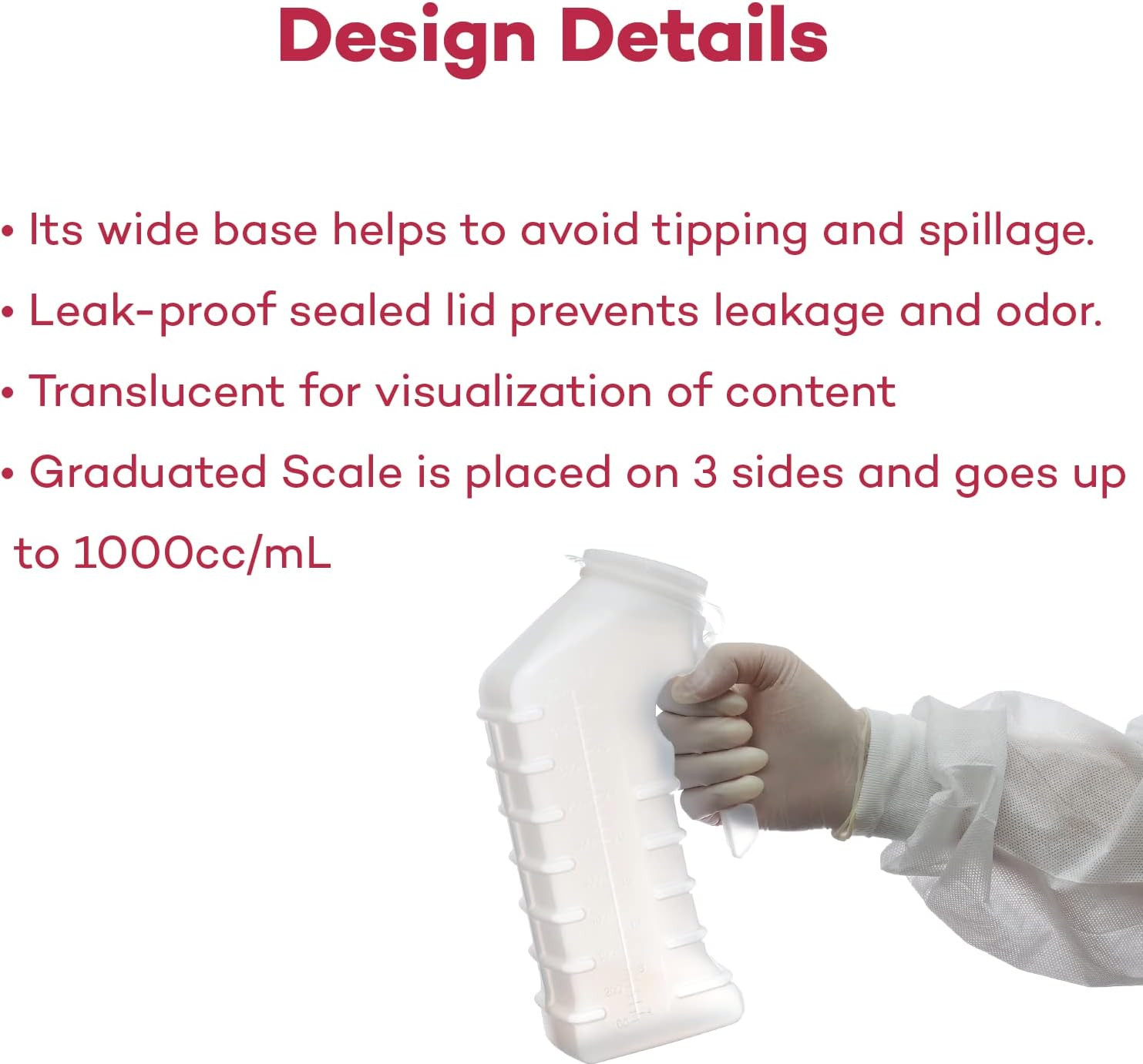 Urinals for Men Thick Firm Portable Urinal Urine Collection for Hospital Inco…