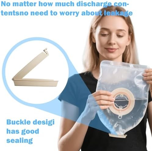 10 Pcs Ostomy Bag Clips,Drainable Pouch Clamps,Colostomy Supplies | Reusable for