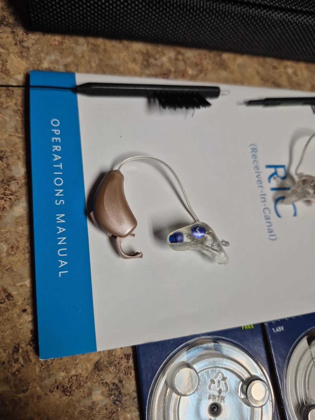 Starkey Digital RIC Hearing Aids Pair MUSE i2400+Battery Powered+Telecoil+Case