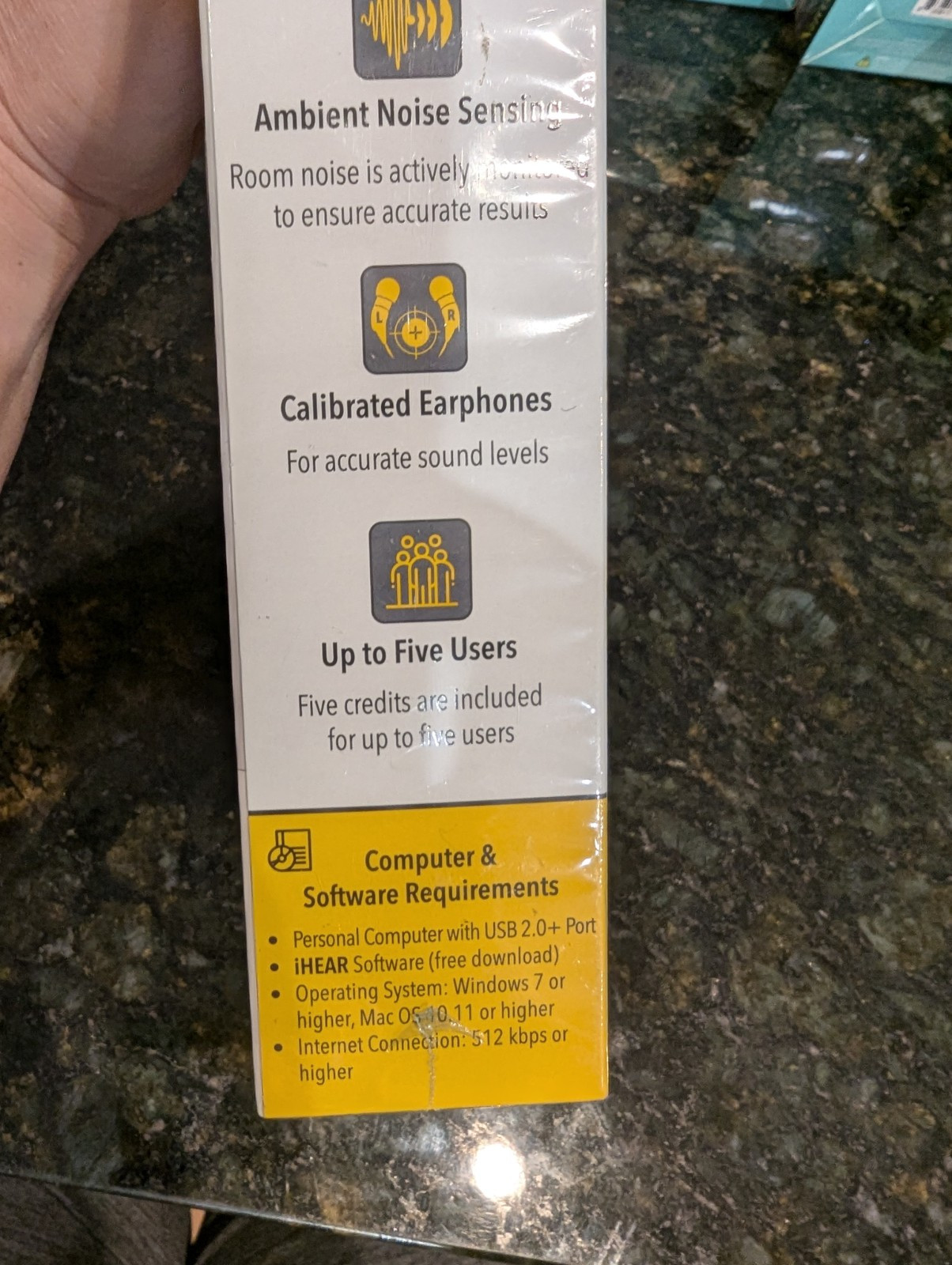 New Sealed iHEARtest, FDA-Cleared Home Hearing Screener **LOOK AT PICTURES**