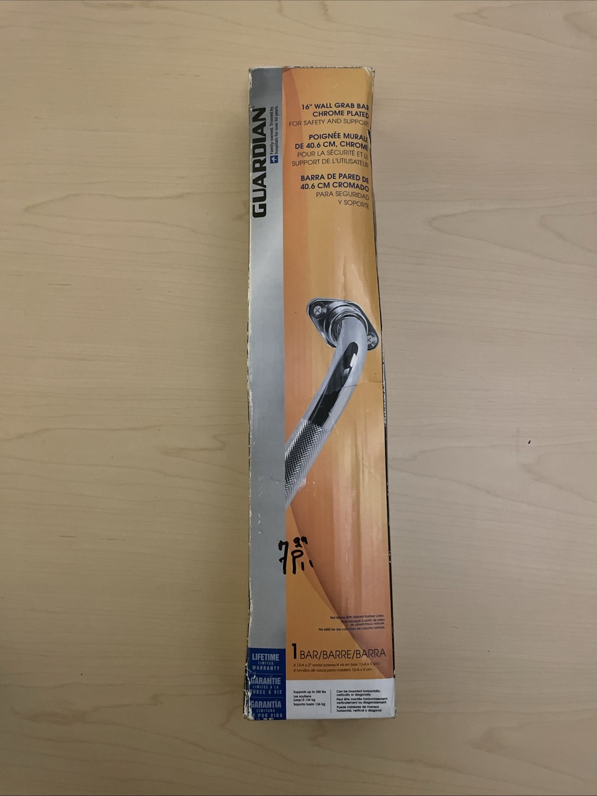 Guardian 16” wall Grab Bar Chrome Plated 40.6cm