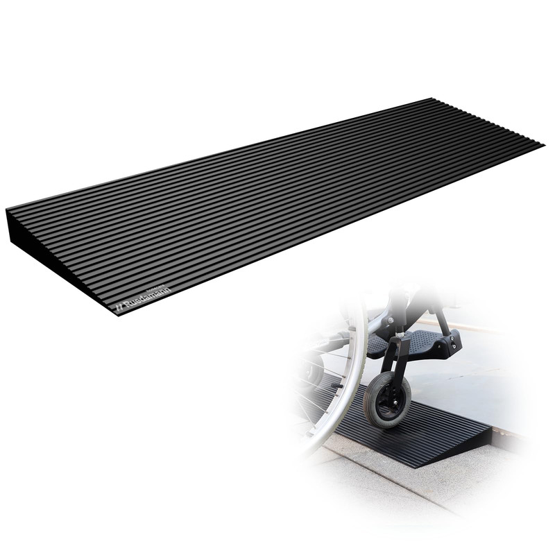 Ruedamann 1.8 Rise Threshold Ramp For Doorways Sturdy Rubber Threshold Ramp