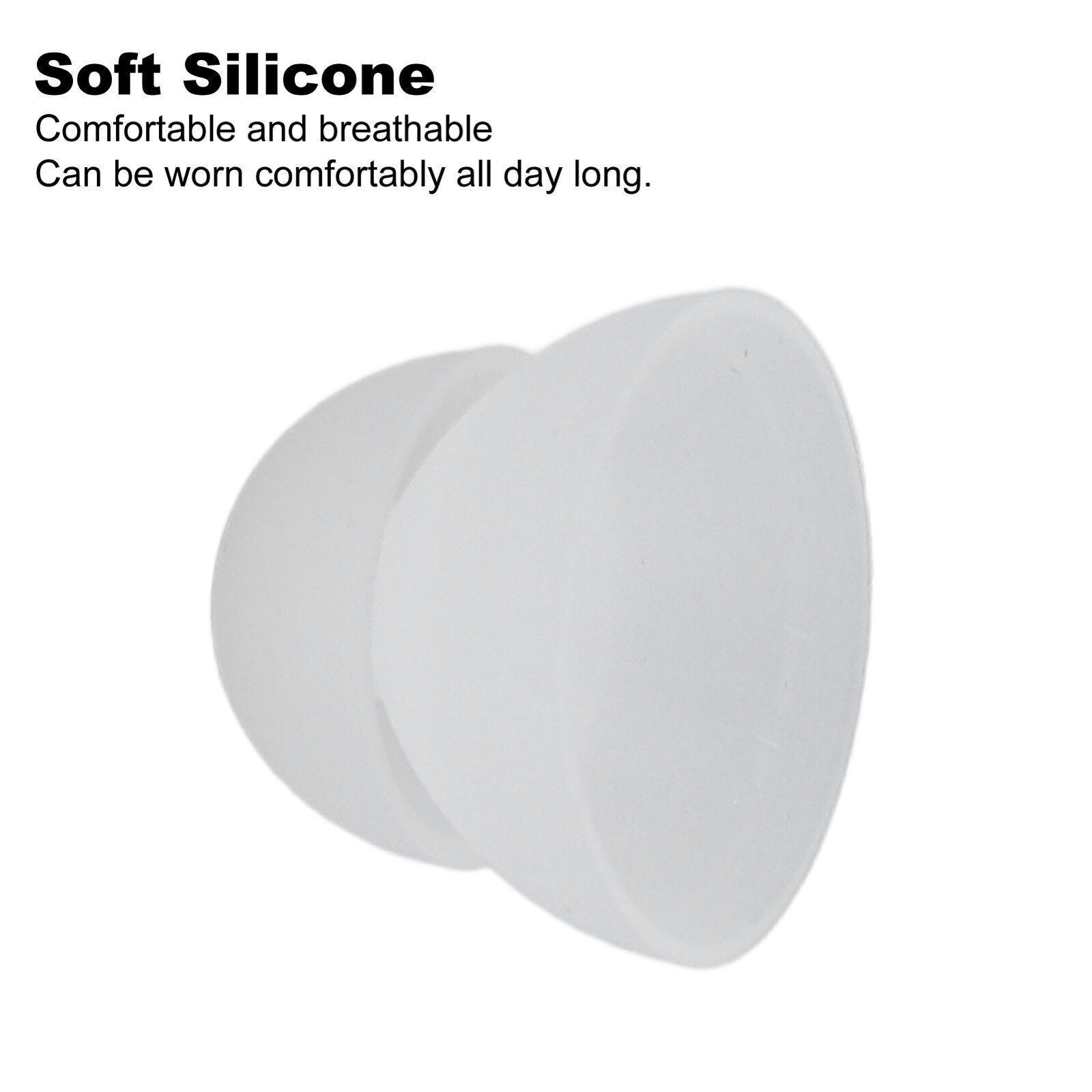 10PCS Hearing Aid Domes 12mm/0.5in Double Layer Soft Silicone Washable Removable