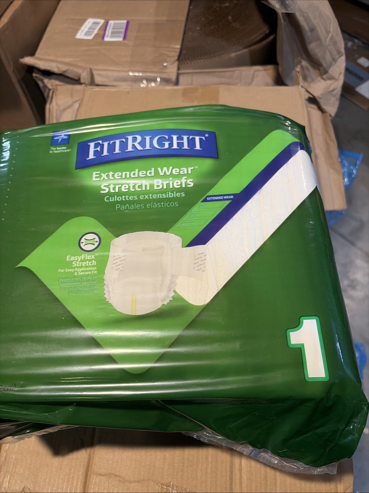 Medline Fitright Extretch Briefs with tabs 20 count each