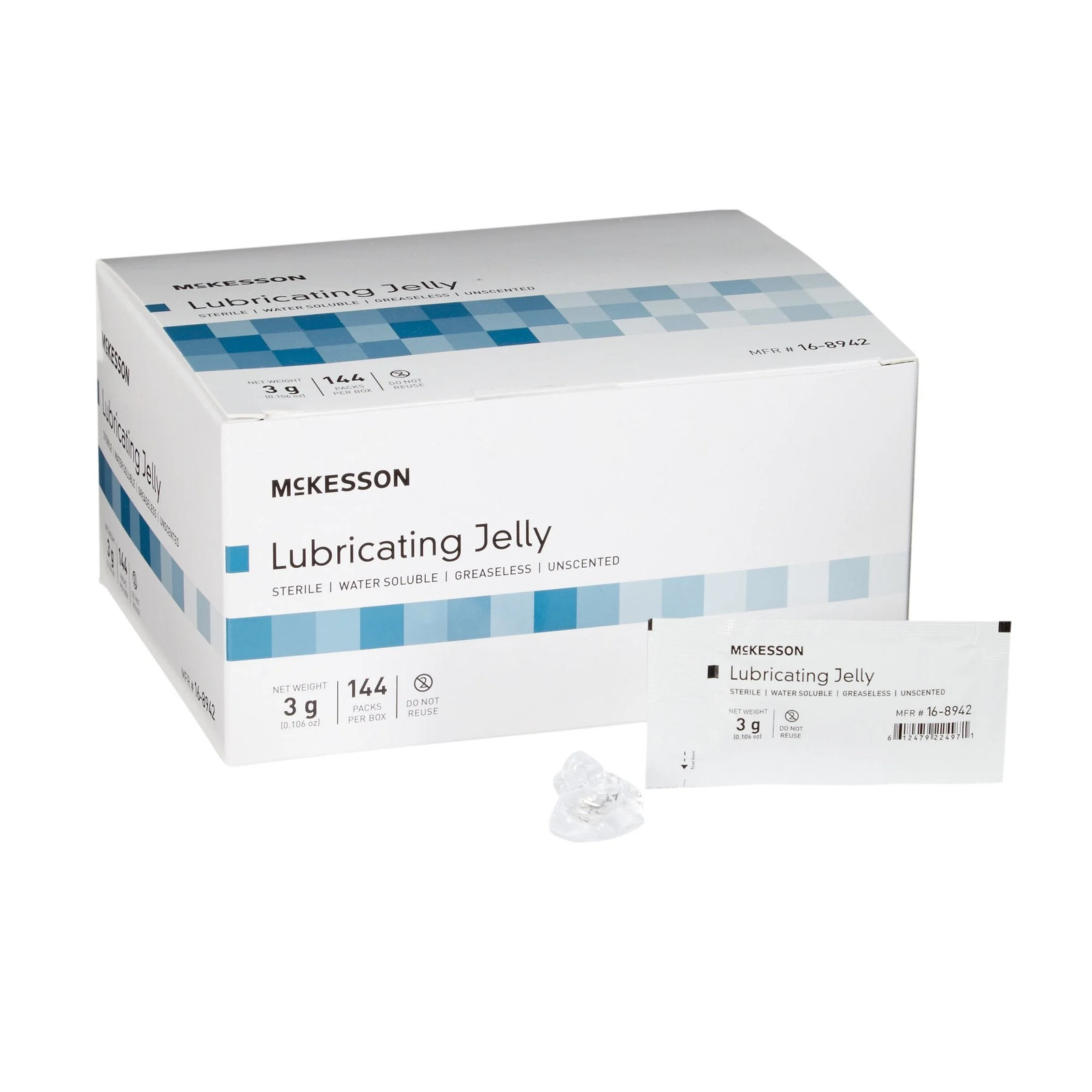 McKesson Lubricating Jelly, 3 Gram Individual Packets