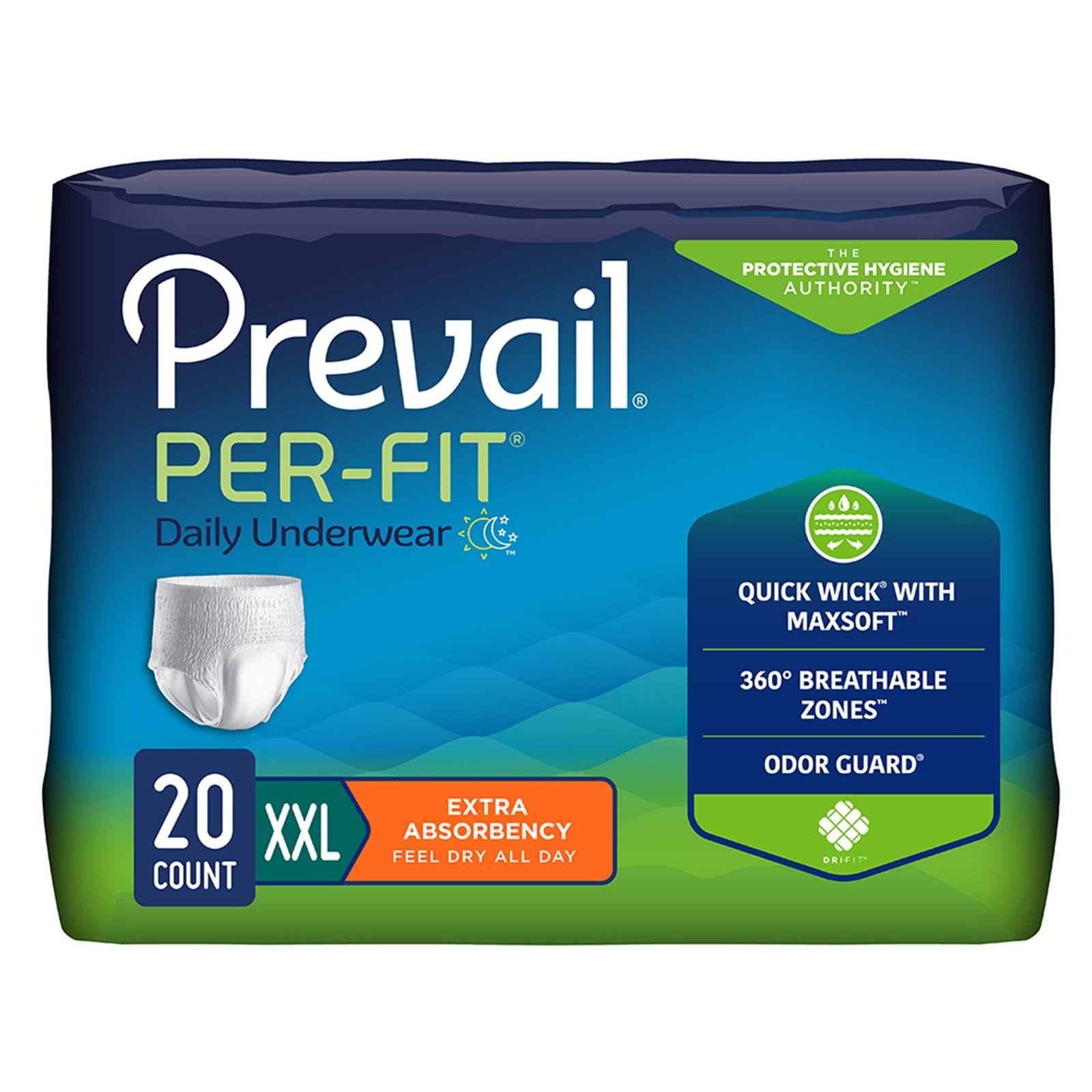 Prevail Disposable Underwear 2X-Large 20 Ct