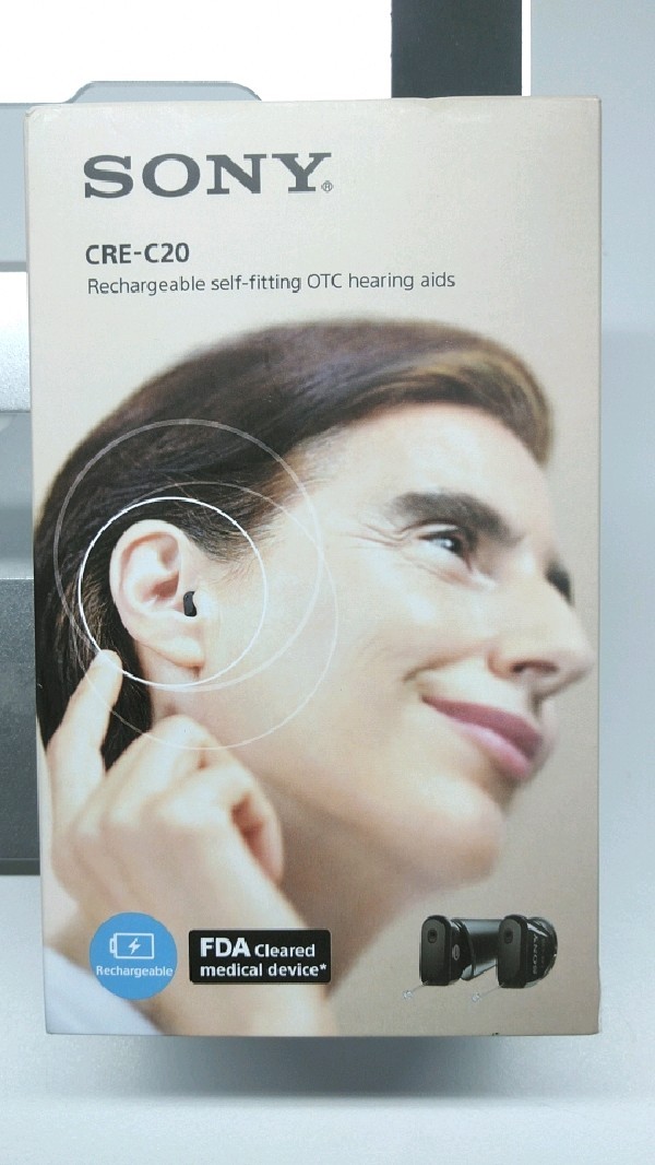 Sony CRE-C20 Self-Fitting OTC Hearing Aid Sound Isolation Rechargeable In Ear