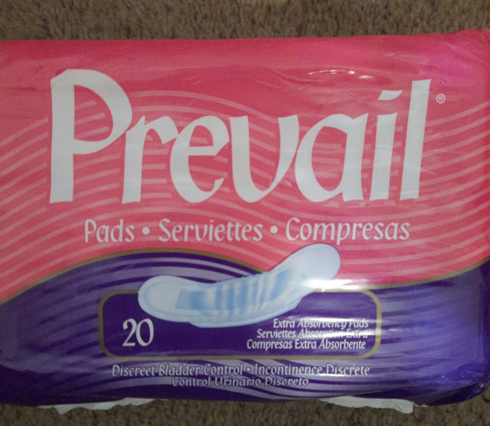 Prevail 20 ct extra absorbency 4 new packages Womens Pads