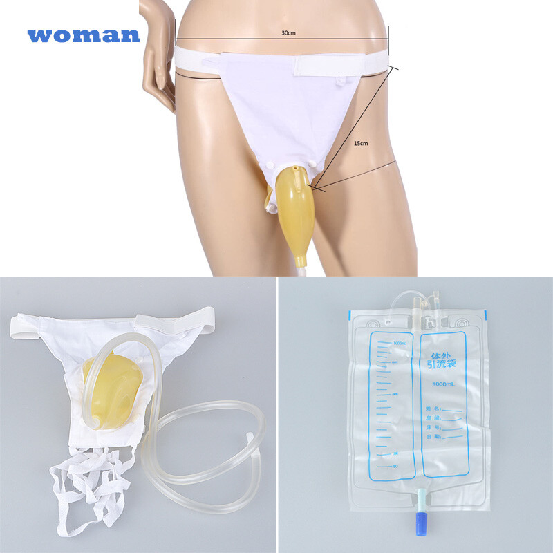 1000ml Female Portable Wearable Urinal Urine Bag Collector Toilet Women Travel
