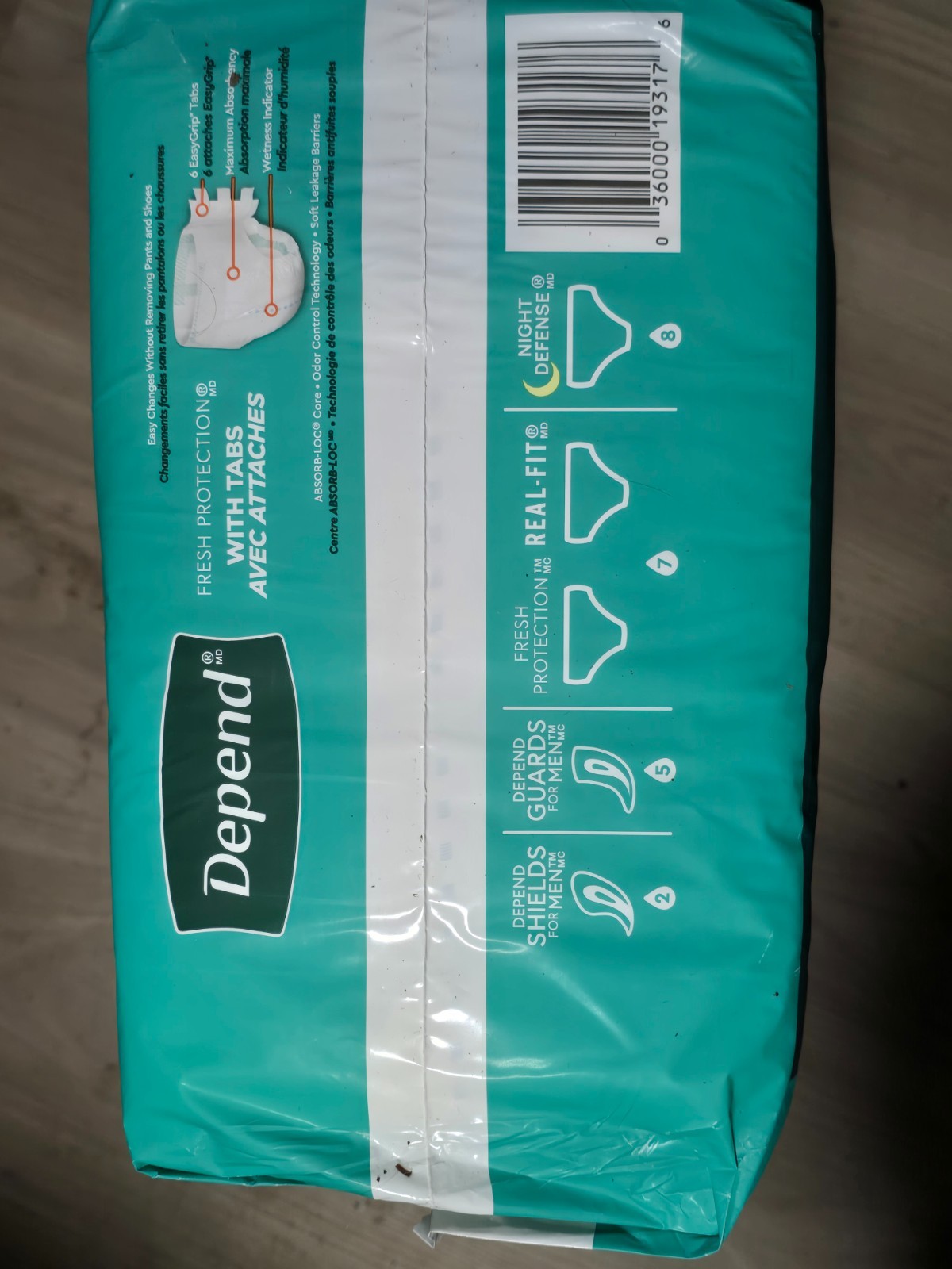 Depend Fresh Protection Adult Incontinence Briefs With Tabs L|G 16 Count NEW