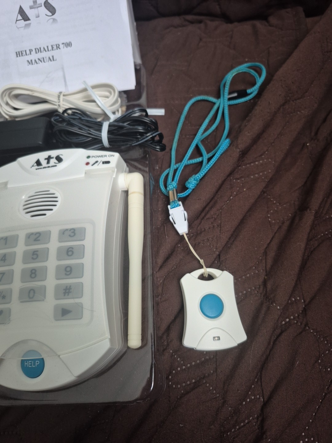 HELP Dialer 700 Medical Alert System With Necklace & Wristband/Bracelet